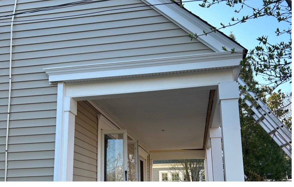 After: front porch trim rebuild
