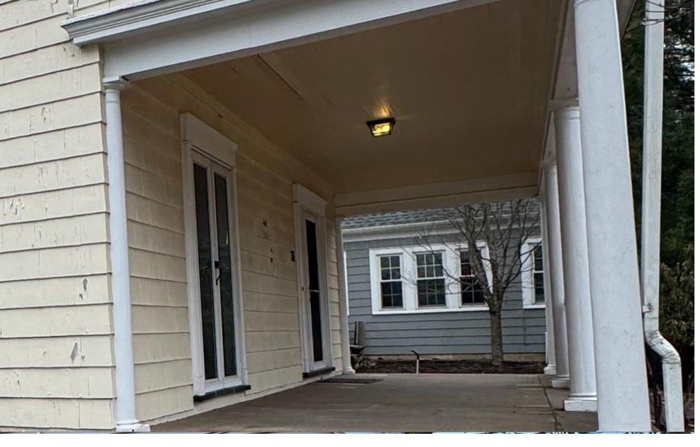 Before: front porch trim rebuild