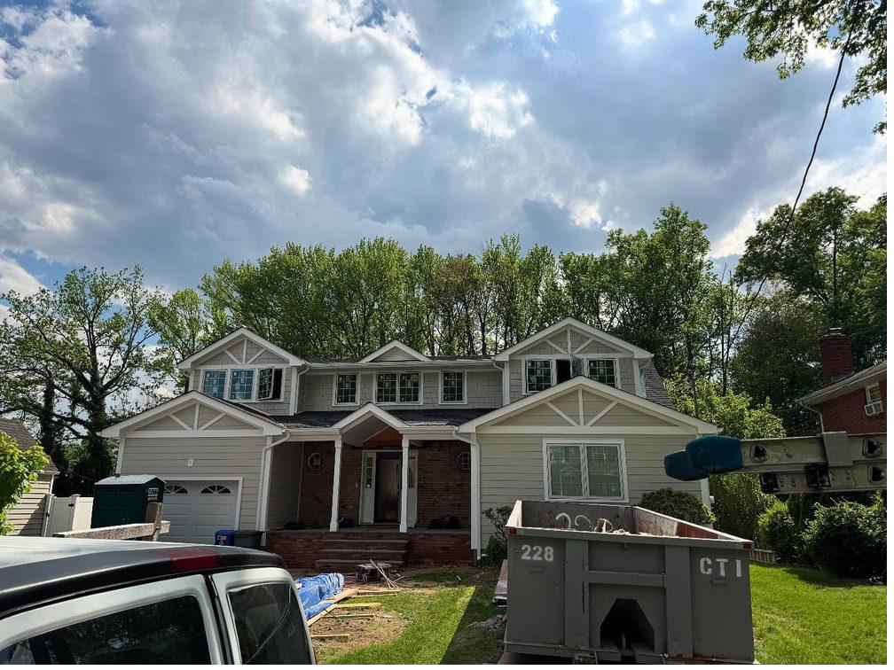 Home with seamless gutters